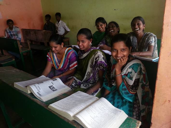 High School students in Evangelical School in Ongole, India