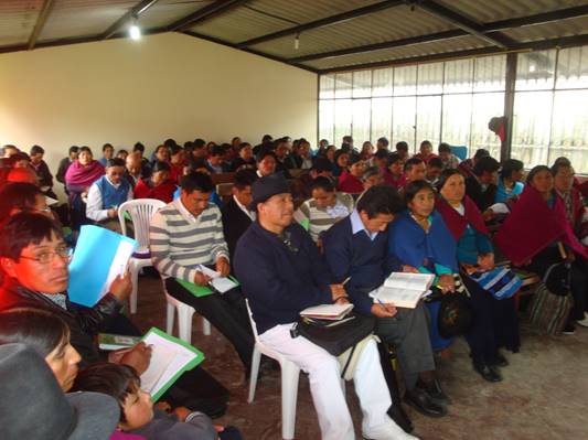 Quichua national pastor's conference Otavalo, Ecuador.