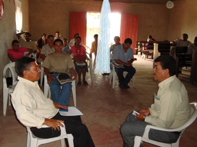 Demonstration of personal evangelism at Abide in christ workshop.