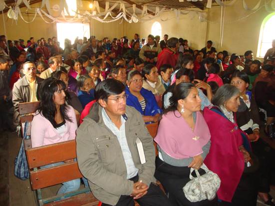 Quechua speaking church in Chimborazo Province Ecuador